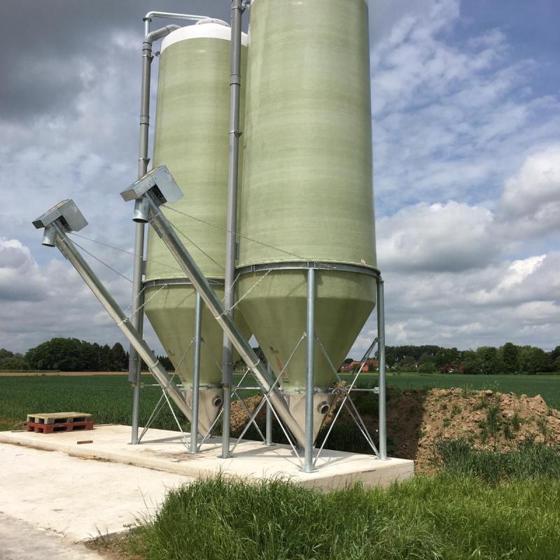 Sectional Fiberglass Feed Silo for Livestock Farm